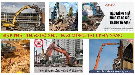 CHUYÊN NHẬN ĐẬP PHÁ - THÁO DỠ NHÀ - ĐÀO MÓNG TẠI TP ĐÀ NẴNG